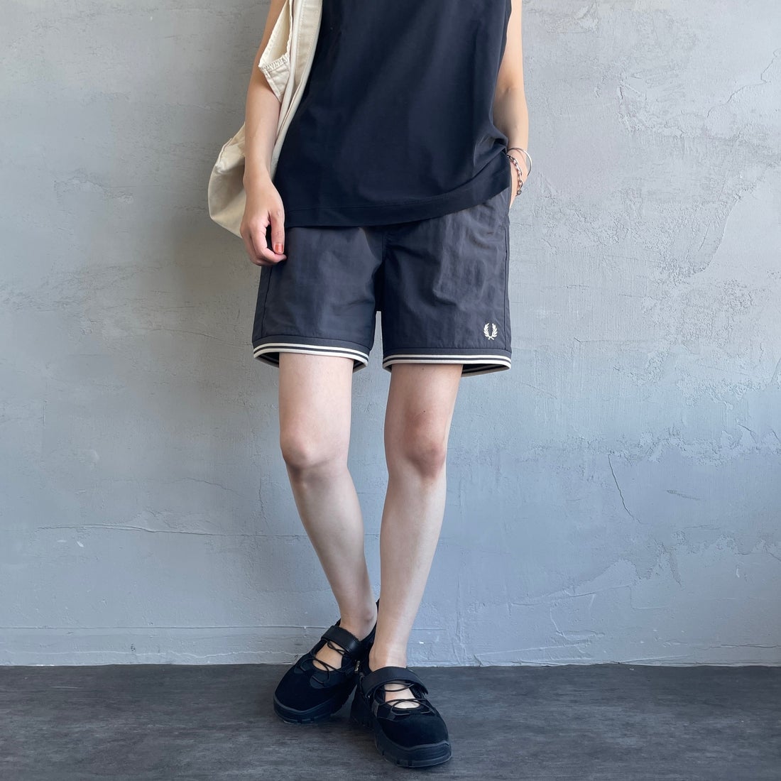 GRY/OAT&&モデル身長：160cm 着用サイズ：XS&&
