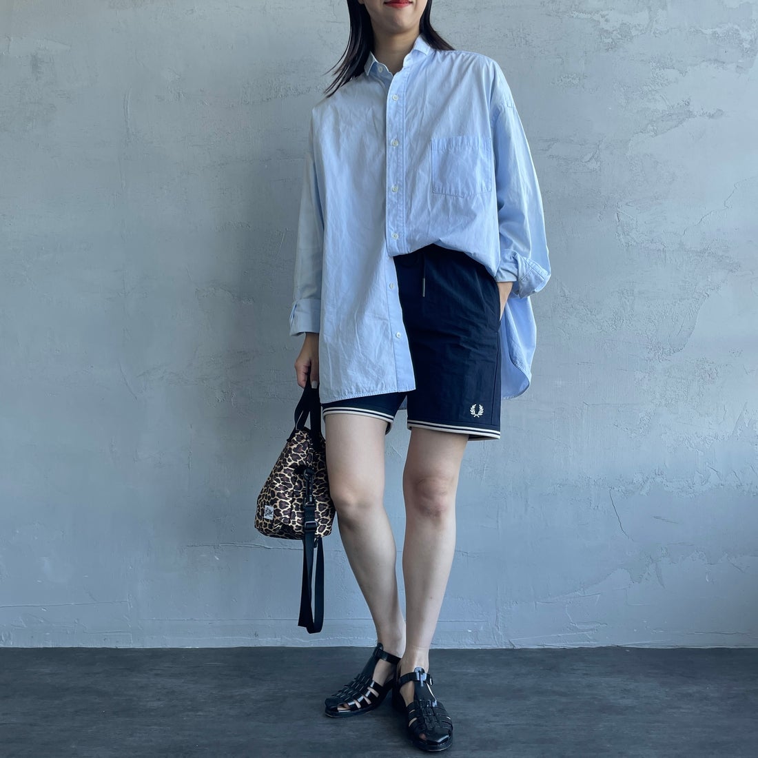 FRED PERRY [フレッドペリー] 別注 ワンポイントロゴ刺繍ショート