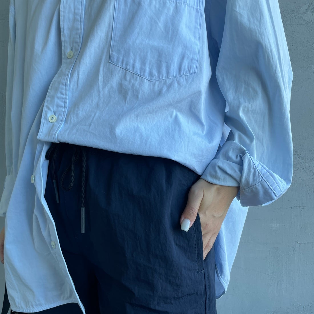 FRED PERRY [フレッドペリー] 別注 ワンポイントロゴ刺繍ショートパンツ [FPM-25S-001-JF] NVY/OAT
