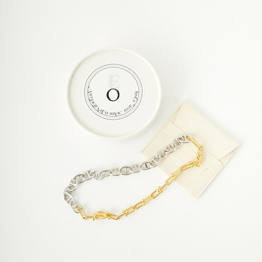 EO [イオ] 2トーンチェーンネックレス [EO25SS-07] GD/SV