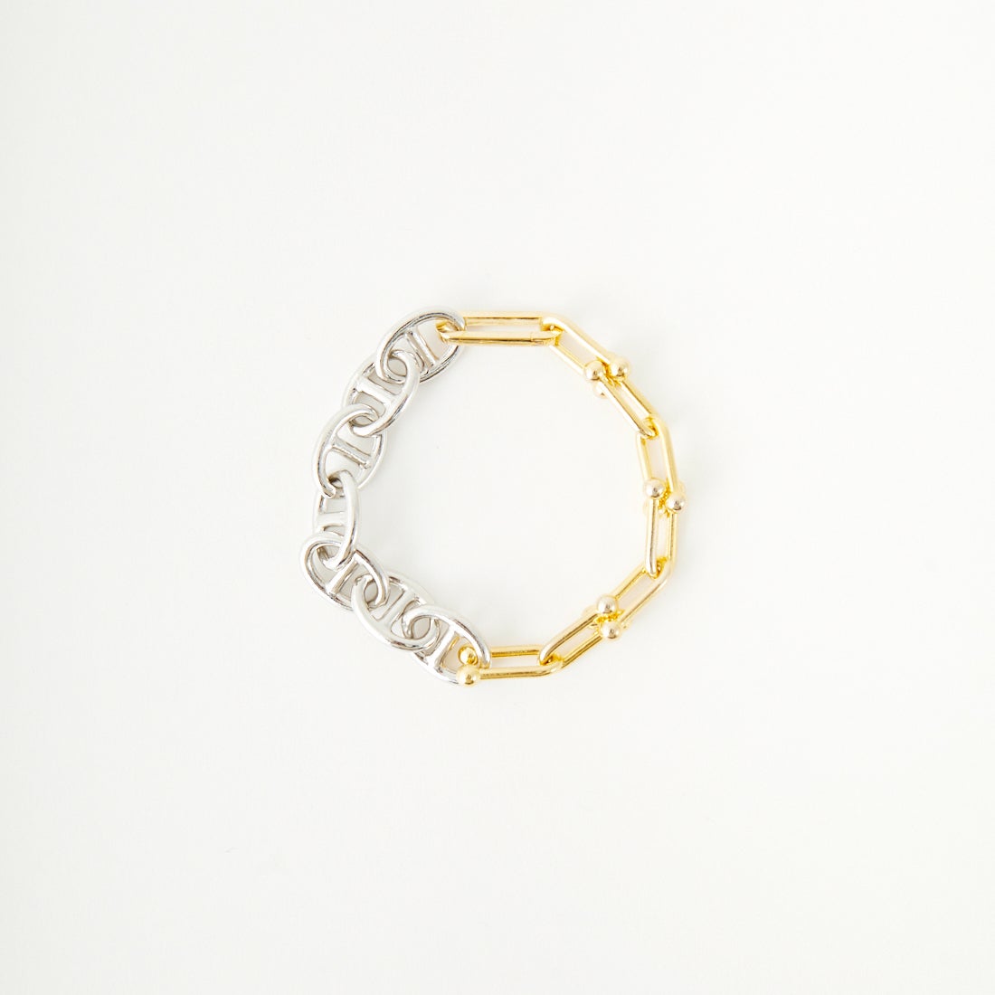 EO [イオ] 2トーンチェーンブレスレット [EO25SS-08]｜ジーンズ