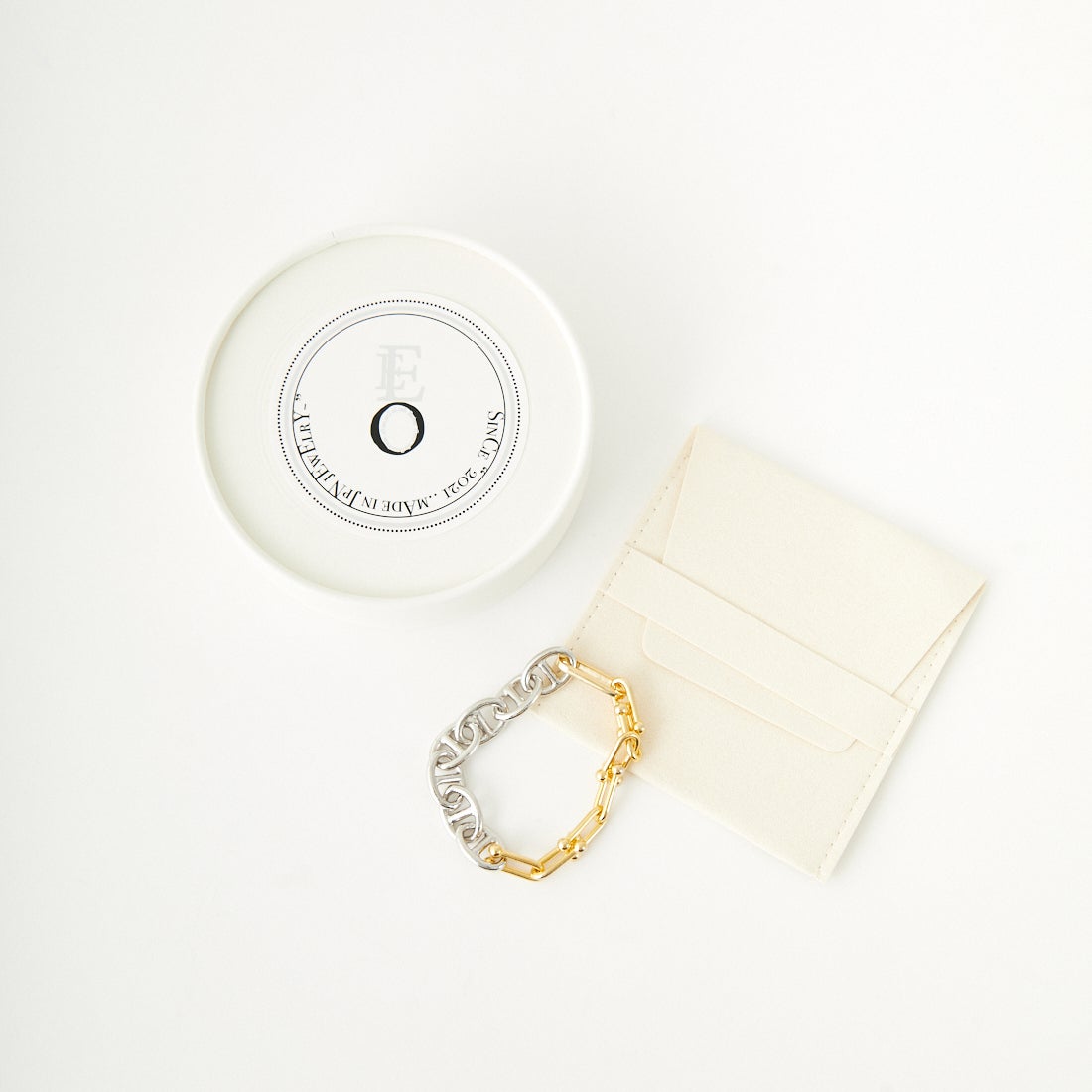 EO [イオ] 2トーンチェーンブレスレット [EO25SS-08] GD/SV