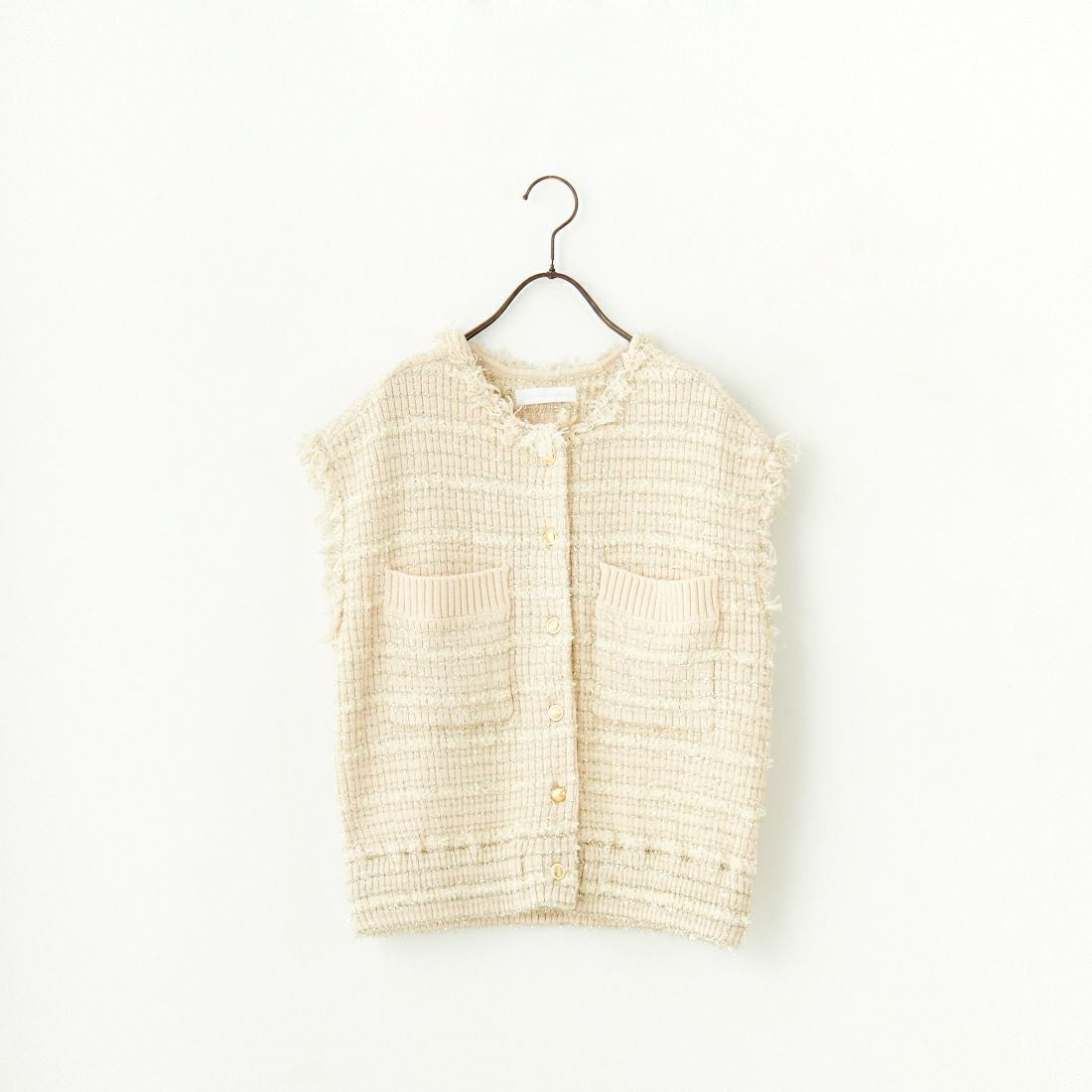 TORRAZZO DONNA トラッゾドンナ ファンシーヤーンニットビスチェ torrazzo donna（トラッゾドンナ）】ファンシーヤーンニットビスチェ