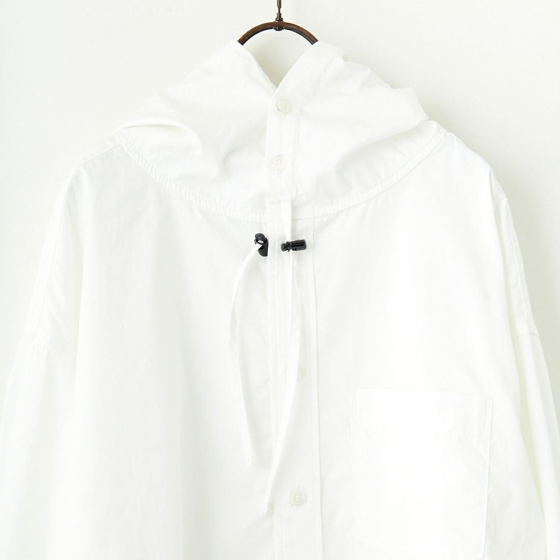 Americana × JEANS FACTORY [アメリカーナ × ジーンズファクトリー] 別注 ショート丈 フードシャツジャケット [ASO-L-779-1-JF] ﾎﾜｲﾄ