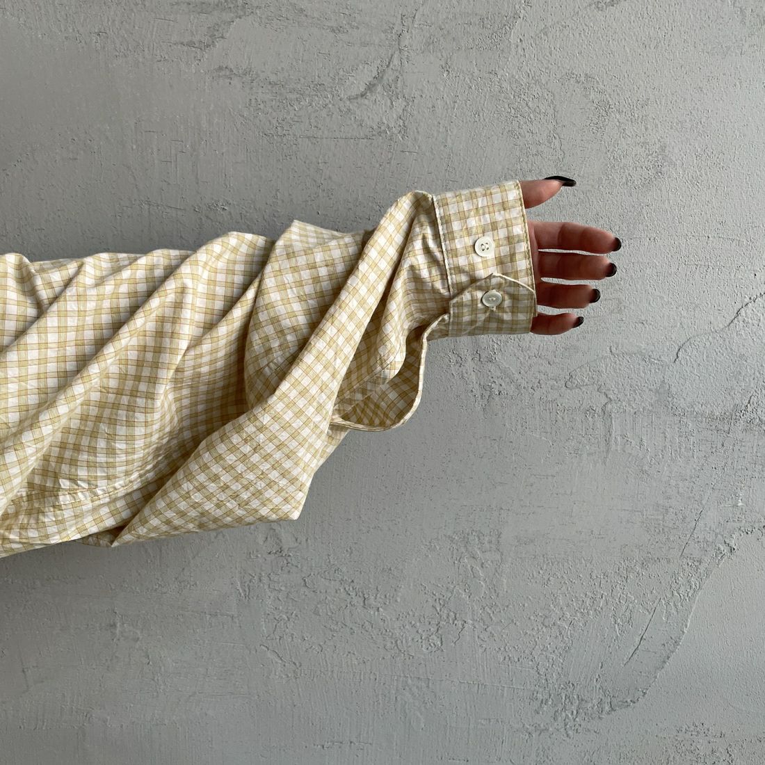 Americana × JEANS FACTORY [アメリカーナ × ジーンズファクトリー] 別注 フード付き チェックシャツアウター [ASO-L-779-2-JF] ｸﾞﾘｰﾝ &&モデル身長：150cm 着用サイズ：ONE SIZE&&