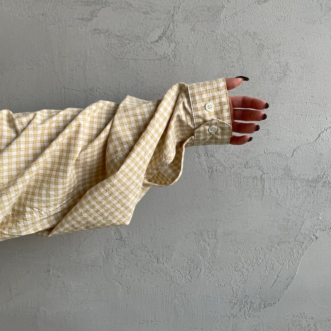 Americana × JEANS FACTORY [アメリカーナ × ジーンズファクトリー] 別注 フード付き チェックシャツアウター [ASO-L-779-2-JF] ｸﾞﾘｰﾝ &&モデル身長：150cm 着用サイズ：ONE SIZE&&