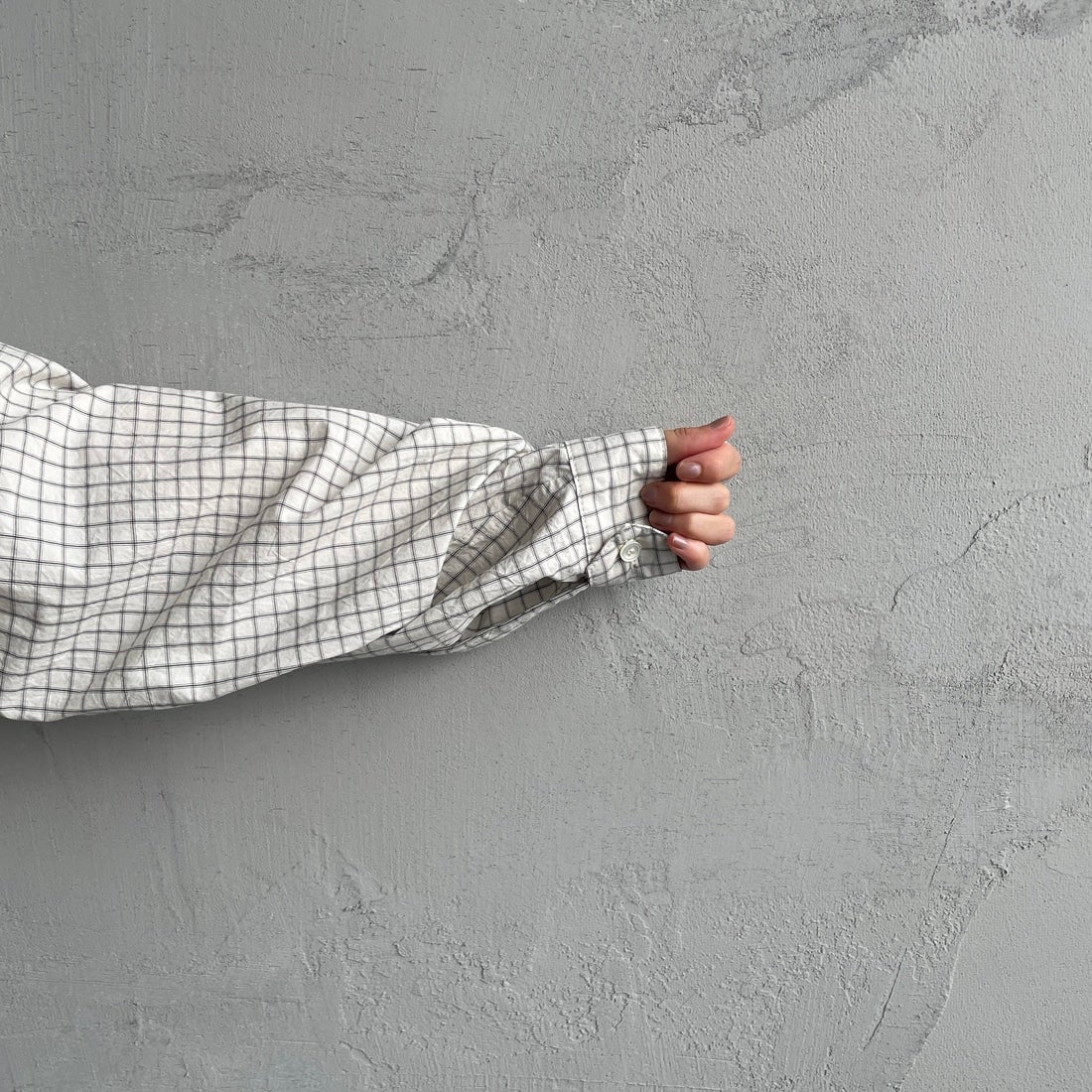 Americana × JEANS FACTORY [アメリカーナ × ジーンズファクトリー] 別注 フード付き チェックシャツアウター [ASO-L-779-2-JF] ｷﾅﾘ &&モデル身長：158cm 着用サイズ：ONE SIZE&&