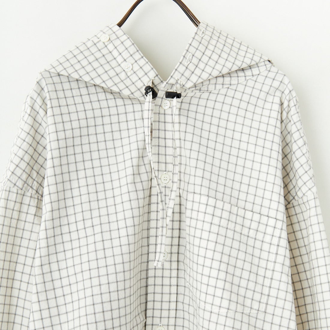 Americana × JEANS FACTORY [アメリカーナ × ジーンズファクトリー] 別注 フード付き チェックシャツアウター [ASO-L-779-2-JF] ｷﾅﾘ