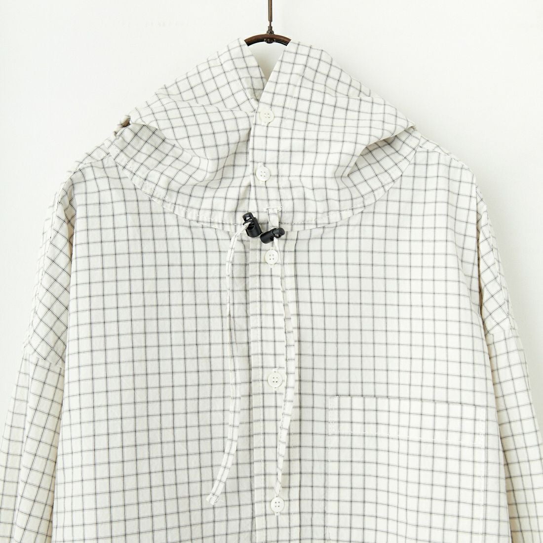 Americana × JEANS FACTORY [アメリカーナ × ジーンズファクトリー] 別注 フード付き チェックシャツアウター [ASO-L-779-2-JF] ｷﾅﾘ