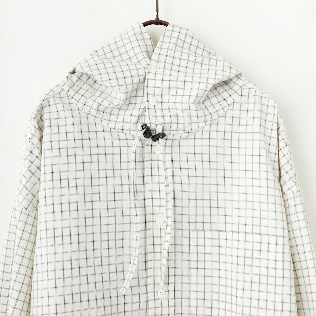 Americana × JEANS FACTORY [アメリカーナ × ジーンズファクトリー] 別注 フード付き チェックシャツアウター [ASO-L-779-2-JF] ｷﾅﾘ