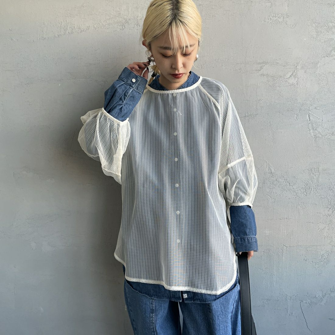 21 IVORY&&モデル身長：150cm 着用サイズ：F&&