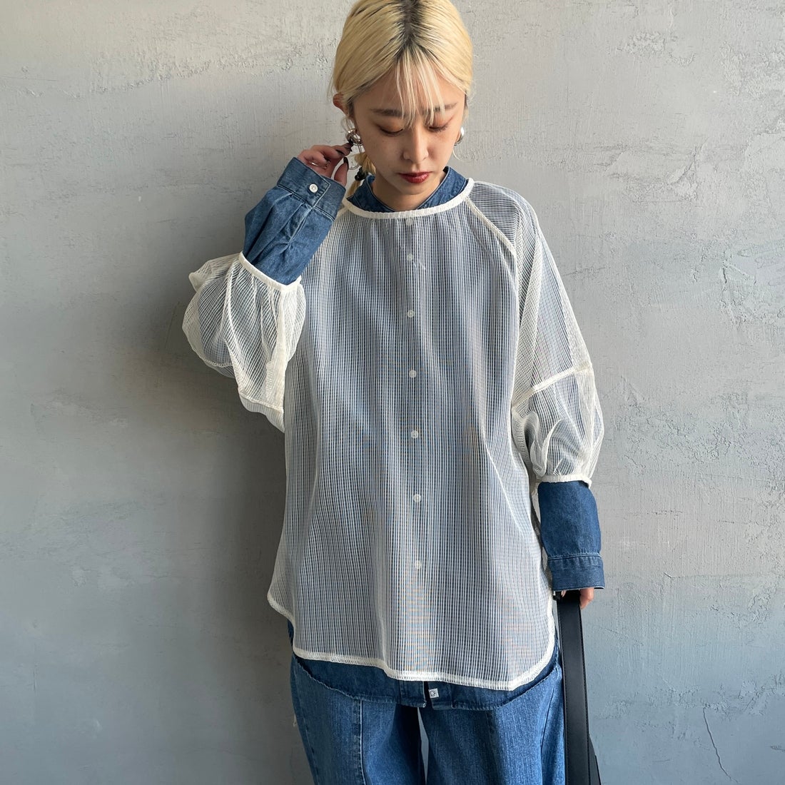 21 IVORY&&モデル身長：150cm 着用サイズ：F&&