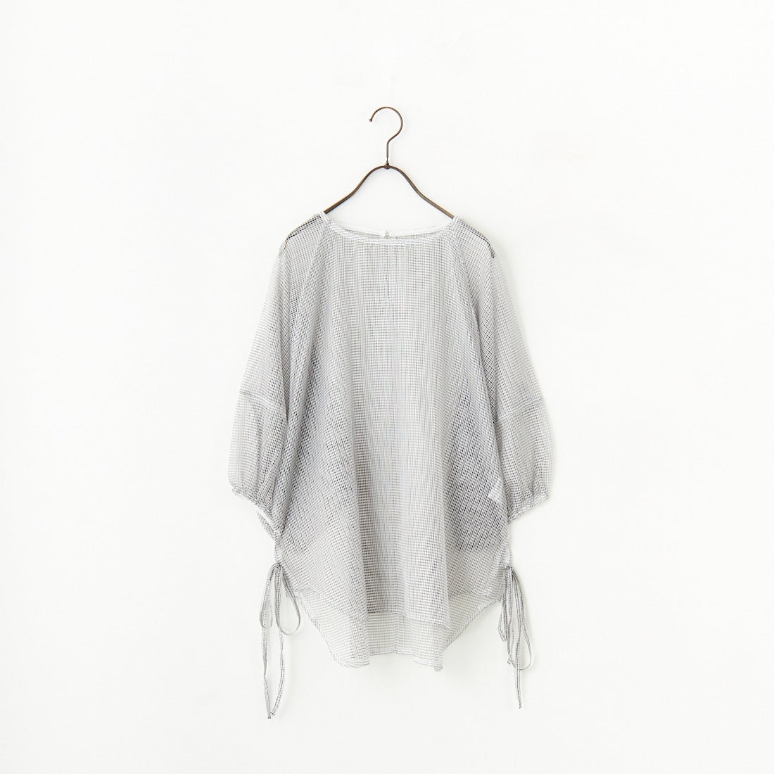 nenom [ネノム] シアーバルーンスリーブブラウス [NE25112021] 50 WHT/BLK