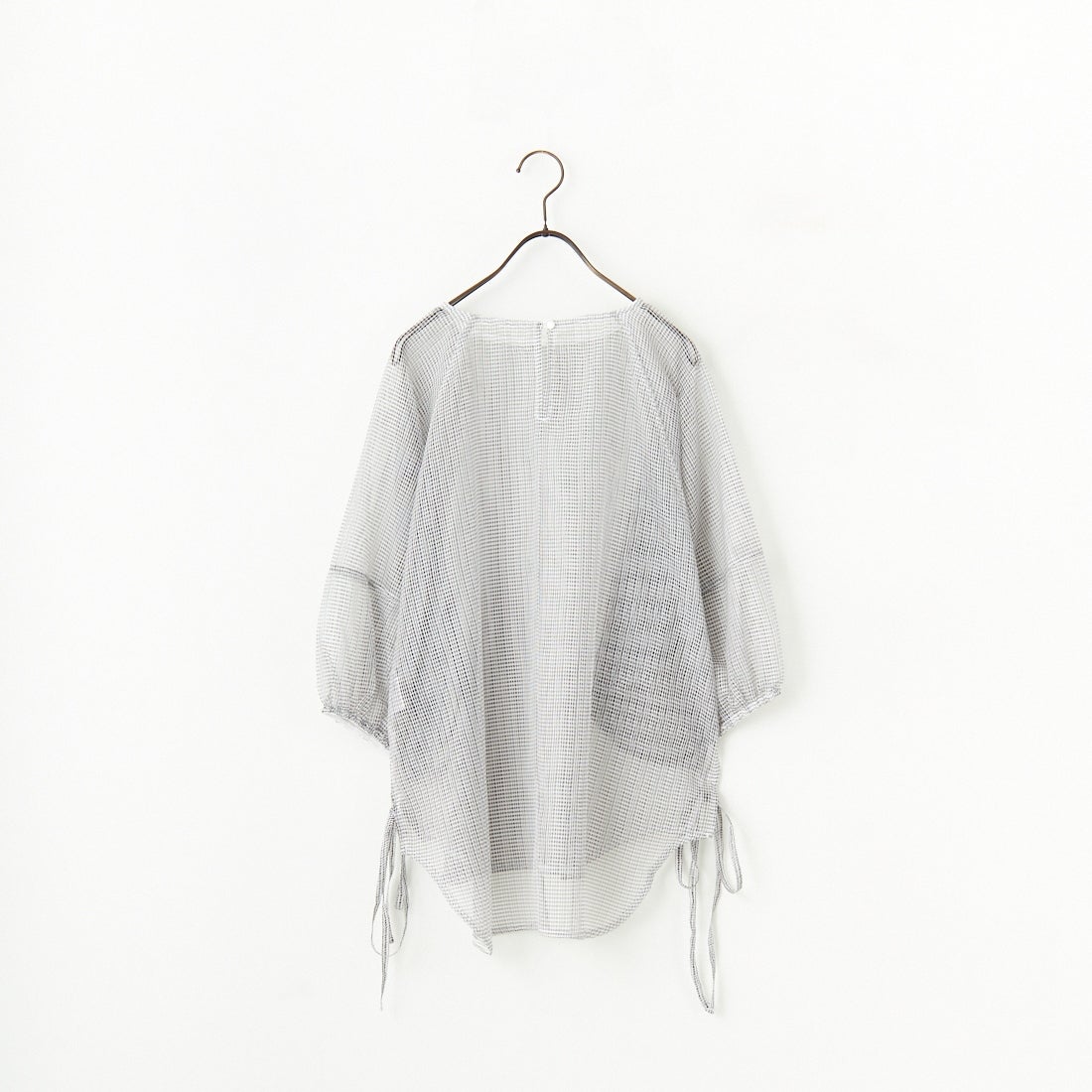 nenom [ネノム] シアーバルーンスリーブブラウス [NE25112021] 50 WHT/BLK