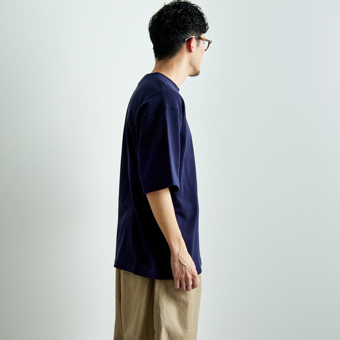 L.L.BEAN [エルエルビーン] Union ショートスリーブTシャツ [5275-0038] 67 NAVY &&モデル身長：168cm 着用サイズ：M&&