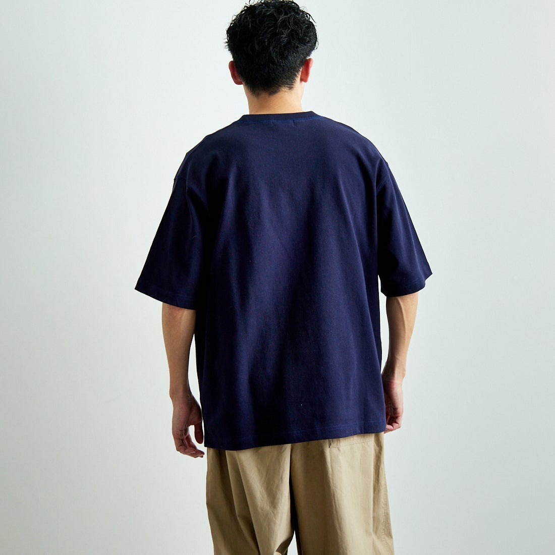 L.L.BEAN [エルエルビーン] Union ショートスリーブTシャツ [5275-0038] 67 NAVY &&モデル身長：168cm 着用サイズ：M&&