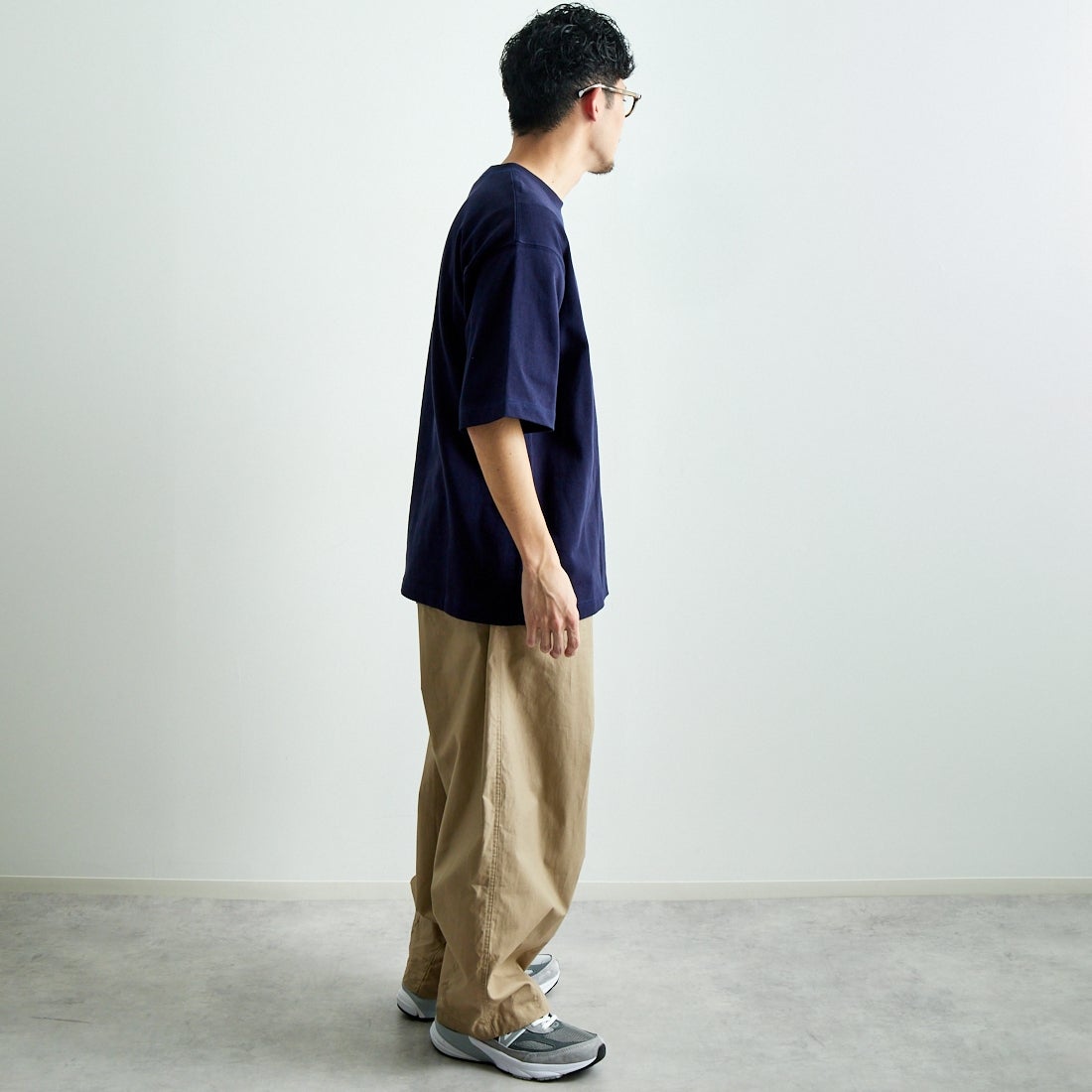 L.L.BEAN [エルエルビーン] Union ショートスリーブTシャツ [5275-0038] 67 NAVY &&モデル身長：168cm 着用サイズ：M&&