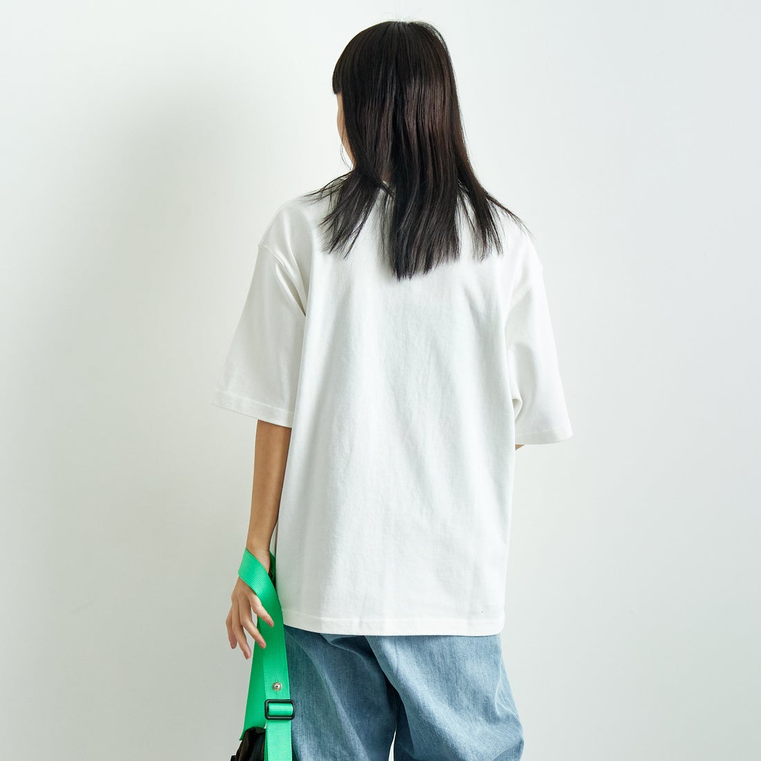 L.L.BEAN [エルエルビーン] Union ショートスリーブTシャツ [5275-0038] 09 WHITE &&モデル身長：167cm 着用サイズ：S&&