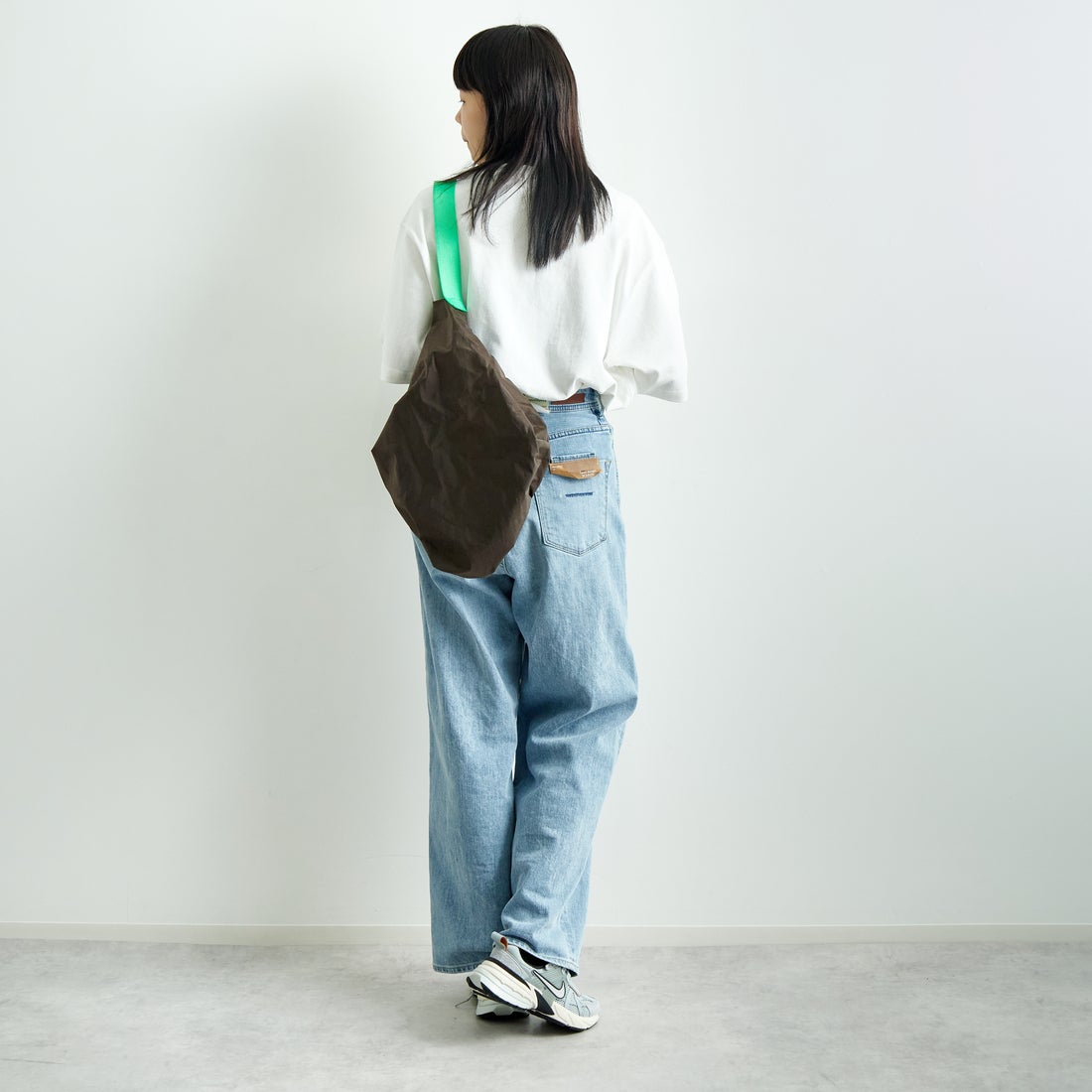 L.L.BEAN [エルエルビーン] Union ショートスリーブTシャツ [5275-0038] 09 WHITE &&モデル身長：167cm 着用サイズ：S&&