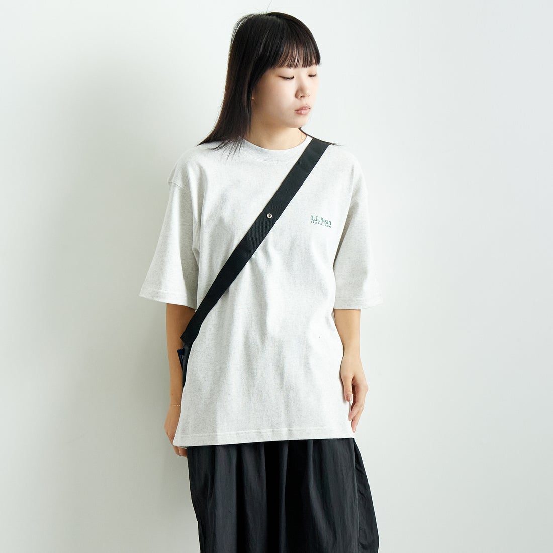 L.L.BEAN [エルエルビーン] Union ショートスリーブTシャツ [5275-0038] 19 BIRCH &&モデル身長：167cm 着用サイズ：S&&