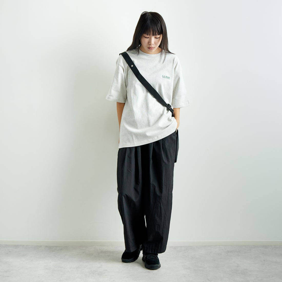 L.L.BEAN [エルエルビーン] Union ショートスリーブTシャツ [5275-0038] 19 BIRCH &&モデル身長：167cm 着用サイズ：S&&