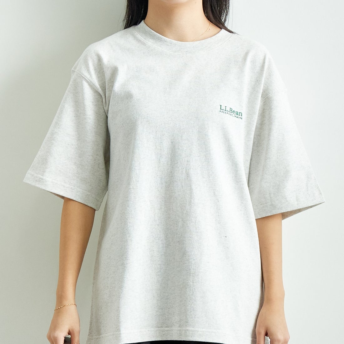 L.L.BEAN [エルエルビーン] Union ショートスリーブTシャツ [5275-0038] 19 BIRCH &&モデル身長：167cm 着用サイズ：S&&