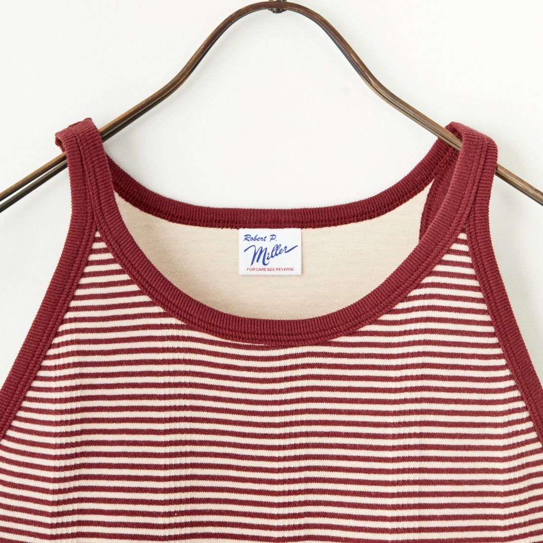 Robert P.Miller [ロバートピーミラー] 別注 配色 アメリカンスリーブパネルリブタンクトップ [RM251-2143IN-JF] CLAY