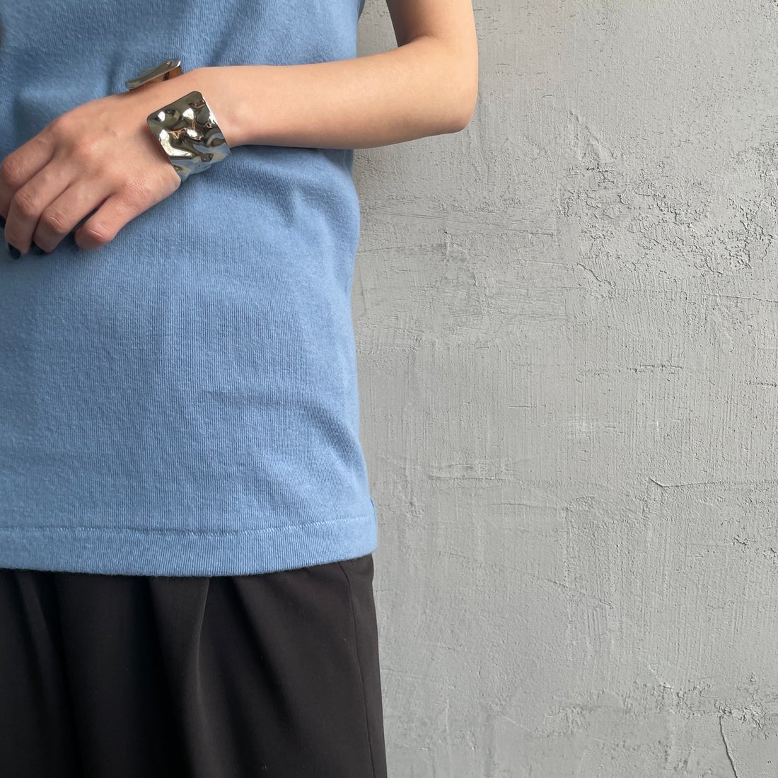 Noir Fabrik [ヌワールファブリック] コットンフライス アメリカンスリーブタンクトップ [IN-01-25SS] ｻｯｸｽ/ﾎﾞﾙﾄﾞ &&モデル身長：150cm 着用サイズ：1&&