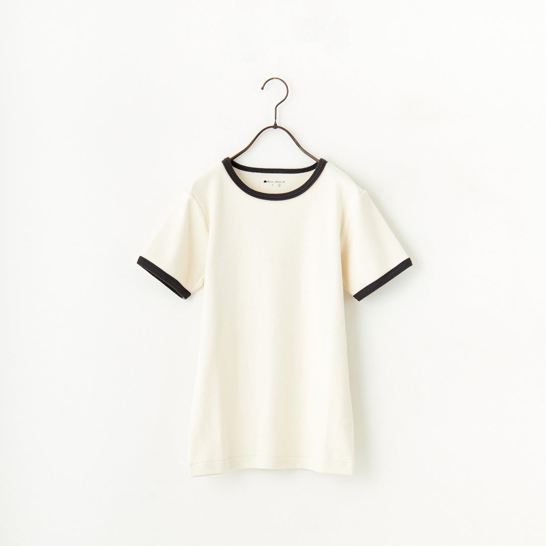 Noir Fabrik [ヌワールファブリック] コットンフライス クルーネックリンガーTシャツ [IN-02-25SS] ﾅﾁｭﾗﾙ/ｽﾐｸﾛ