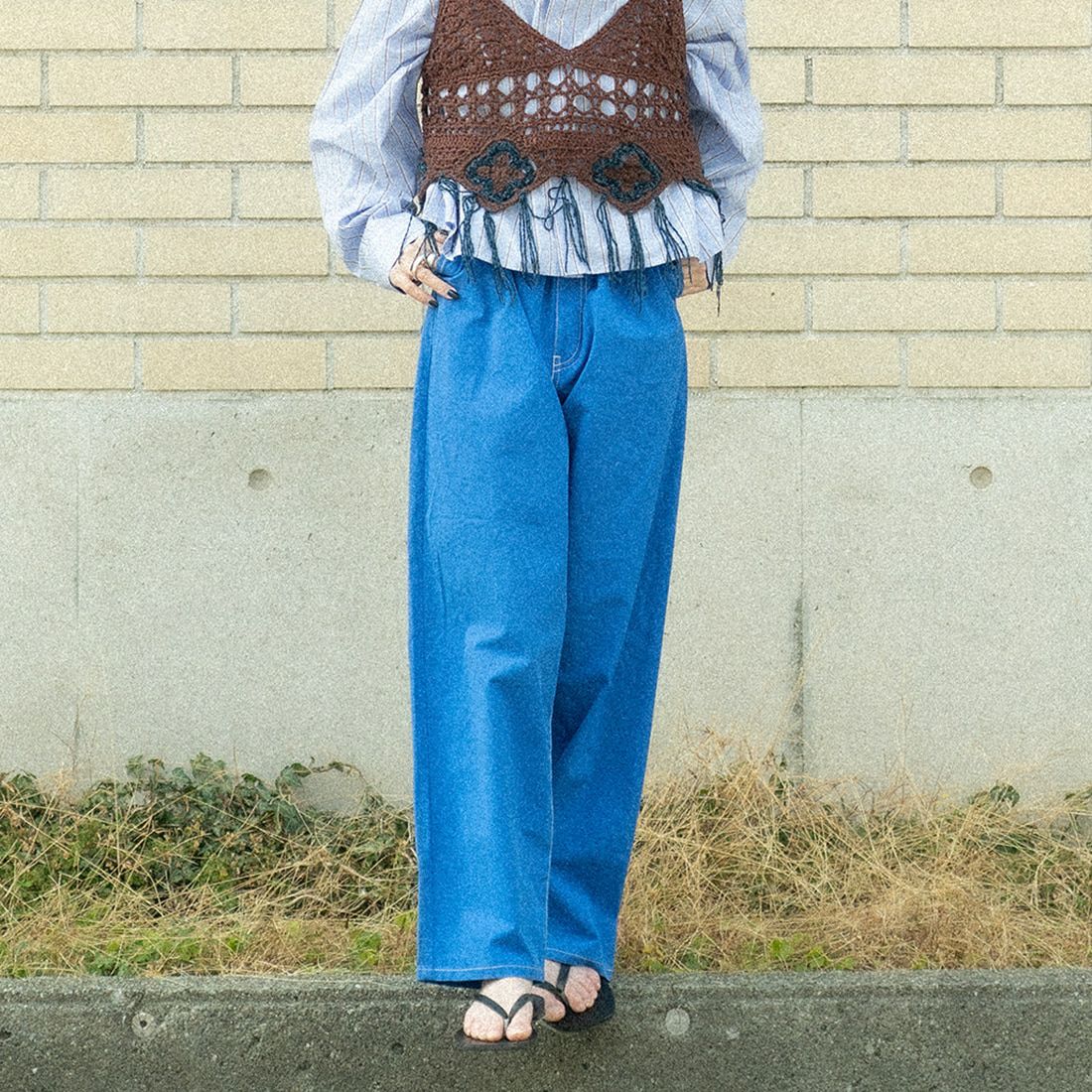 BLUE&&モデル身長：150cm 着用サイズ：S&&