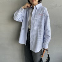 WHT/BLU&&モデル身長：160cm 着用サイズ：F&&