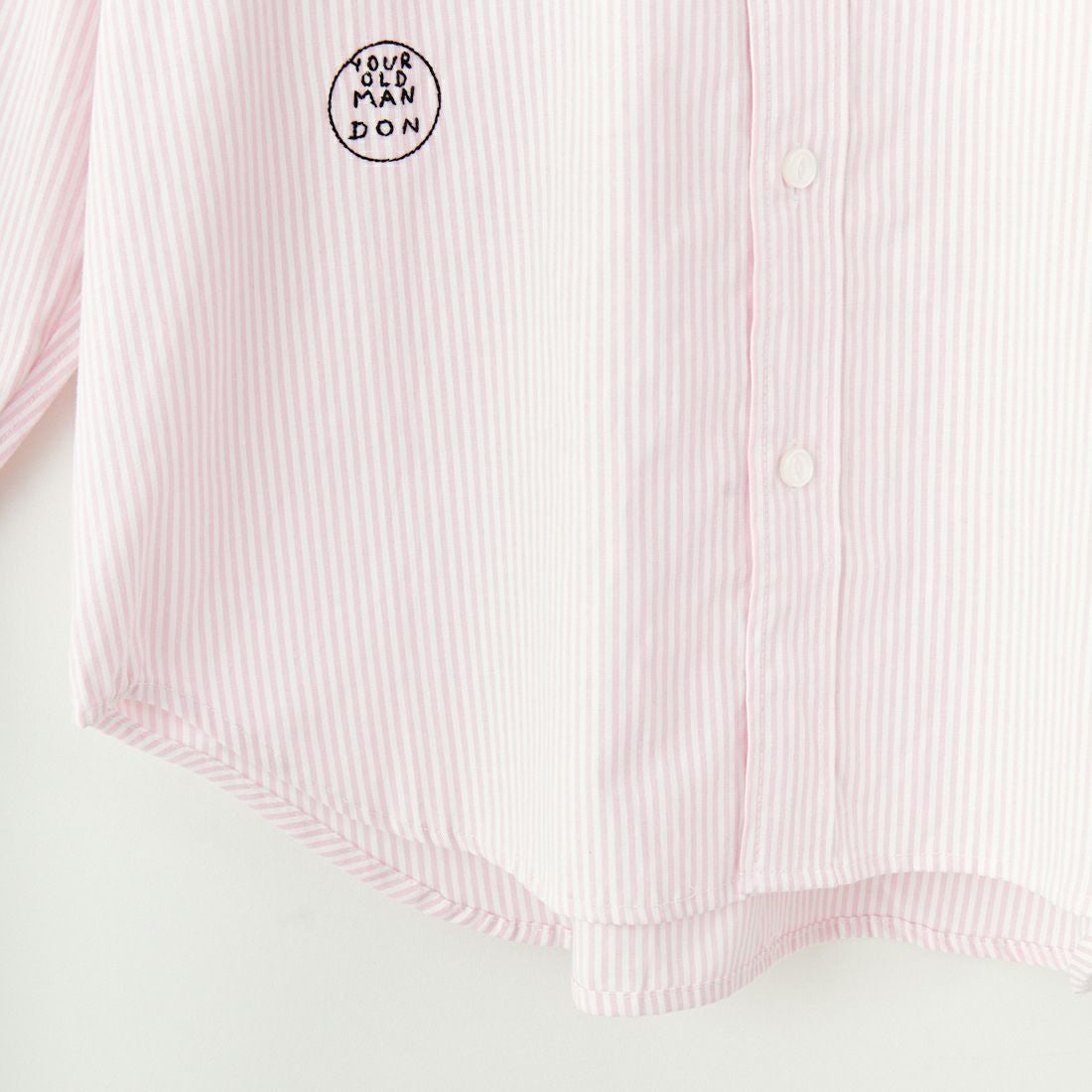 PAY DAY [ペイデイ] 別注 ランダムロゴ刺繍 ビッグシルエットシャツ [PD25-SH-IN5-JF] WHT/PNK