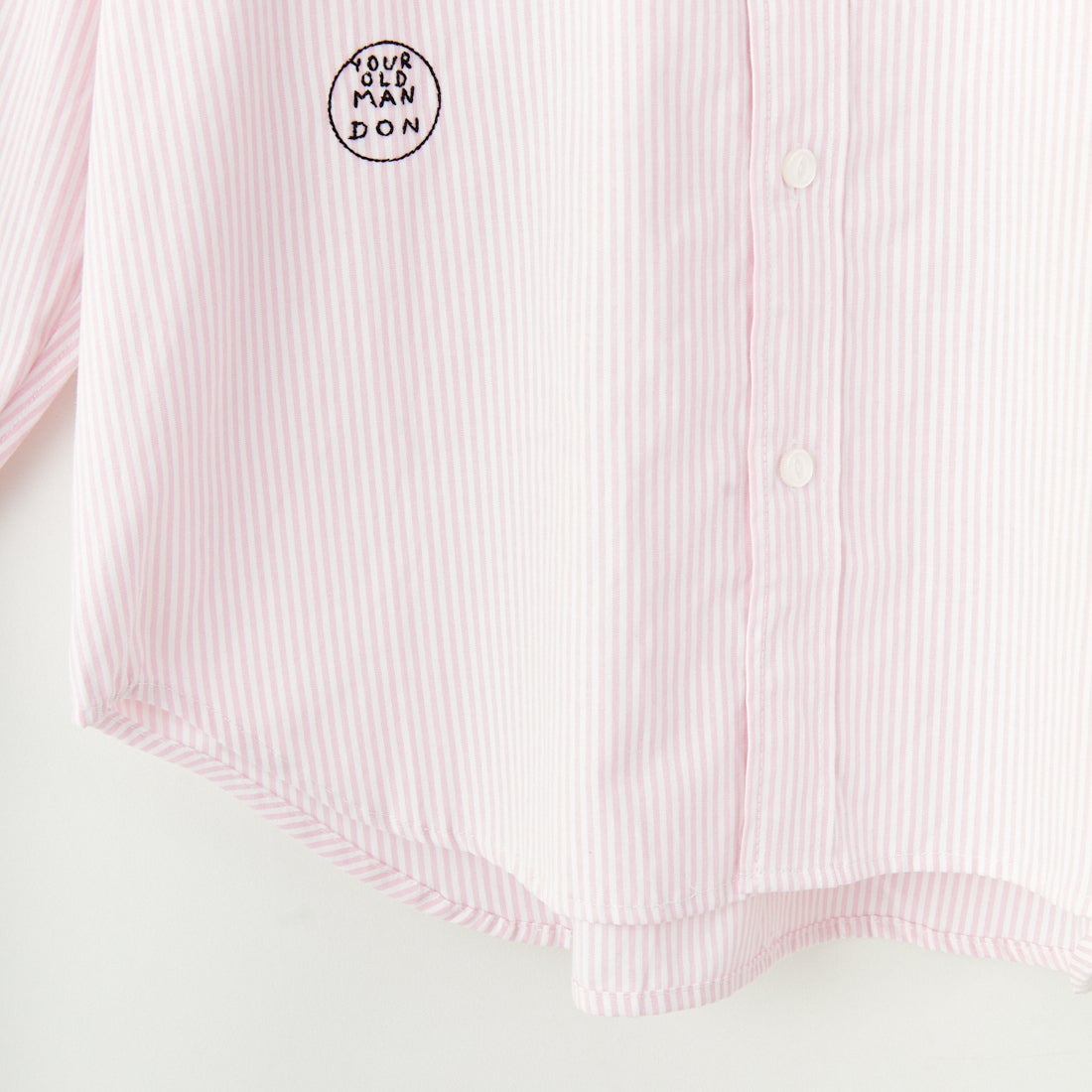 PAY DAY [ペイデイ] 別注 ランダムロゴ刺繍 ビッグシルエットシャツ [PD25-SH-IN5-JF] WHT/PNK