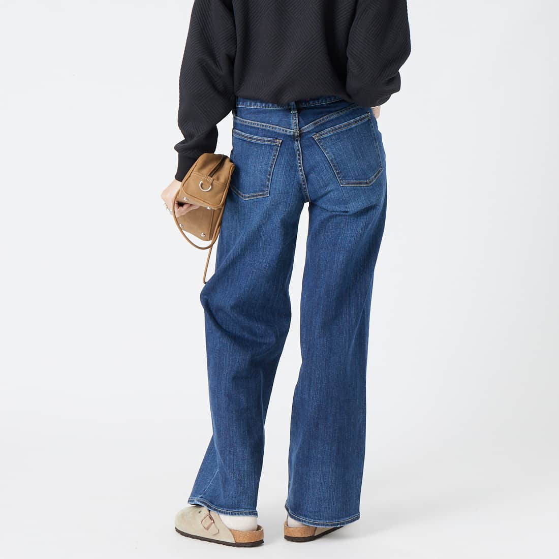 RED CARD TOKYO [レッドカード トーキョー] 35th Anniversary ワイドデニムパンツ [26W10101SDK] A-STN DARK &&モデル身長：162cm 着用サイズ：22&&