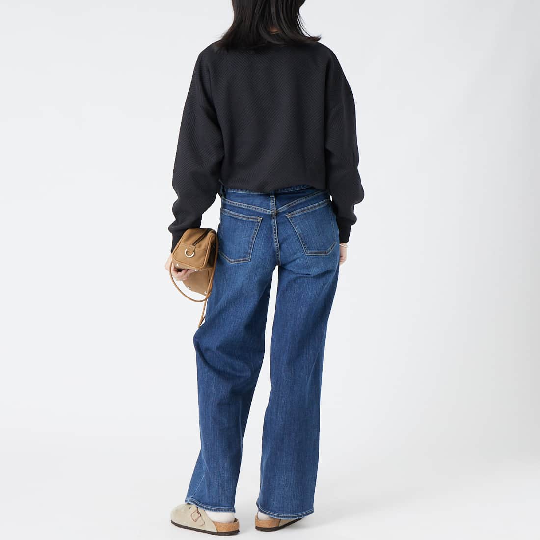 RED CARD TOKYO [レッドカード トーキョー] 35th Anniversary ワイドデニムパンツ [26W10101SDK] A-STN DARK &&モデル身長：162cm 着用サイズ：22&&
