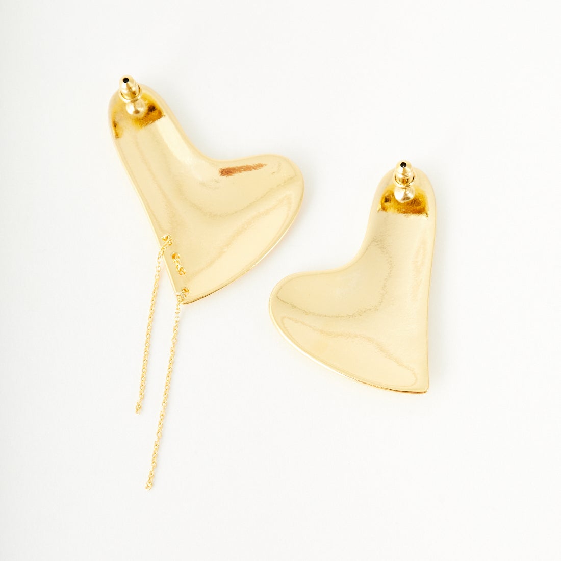 LAPUIS [ラピュイ] ハートプレートピアス [244-220110] GOLD