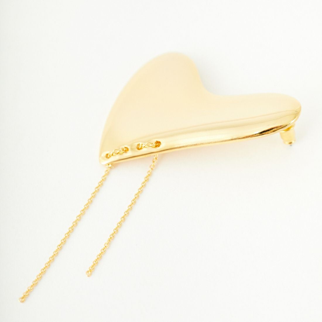 LAPUIS [ラピュイ] ハートプレートピアス [244-220110] GOLD