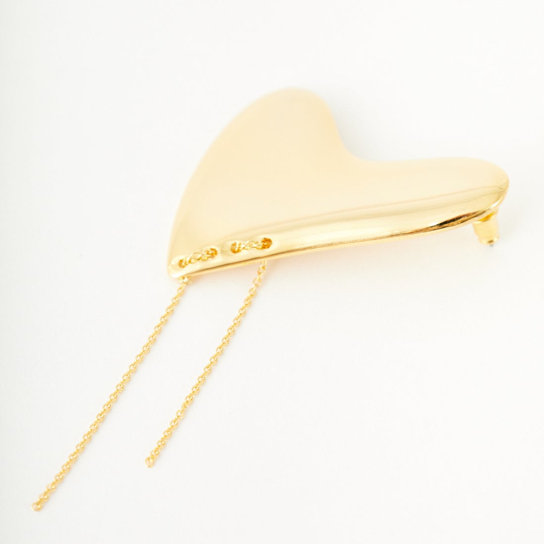 LAPUIS [ラピュイ] ハートプレートピアス [244-220110] GOLD