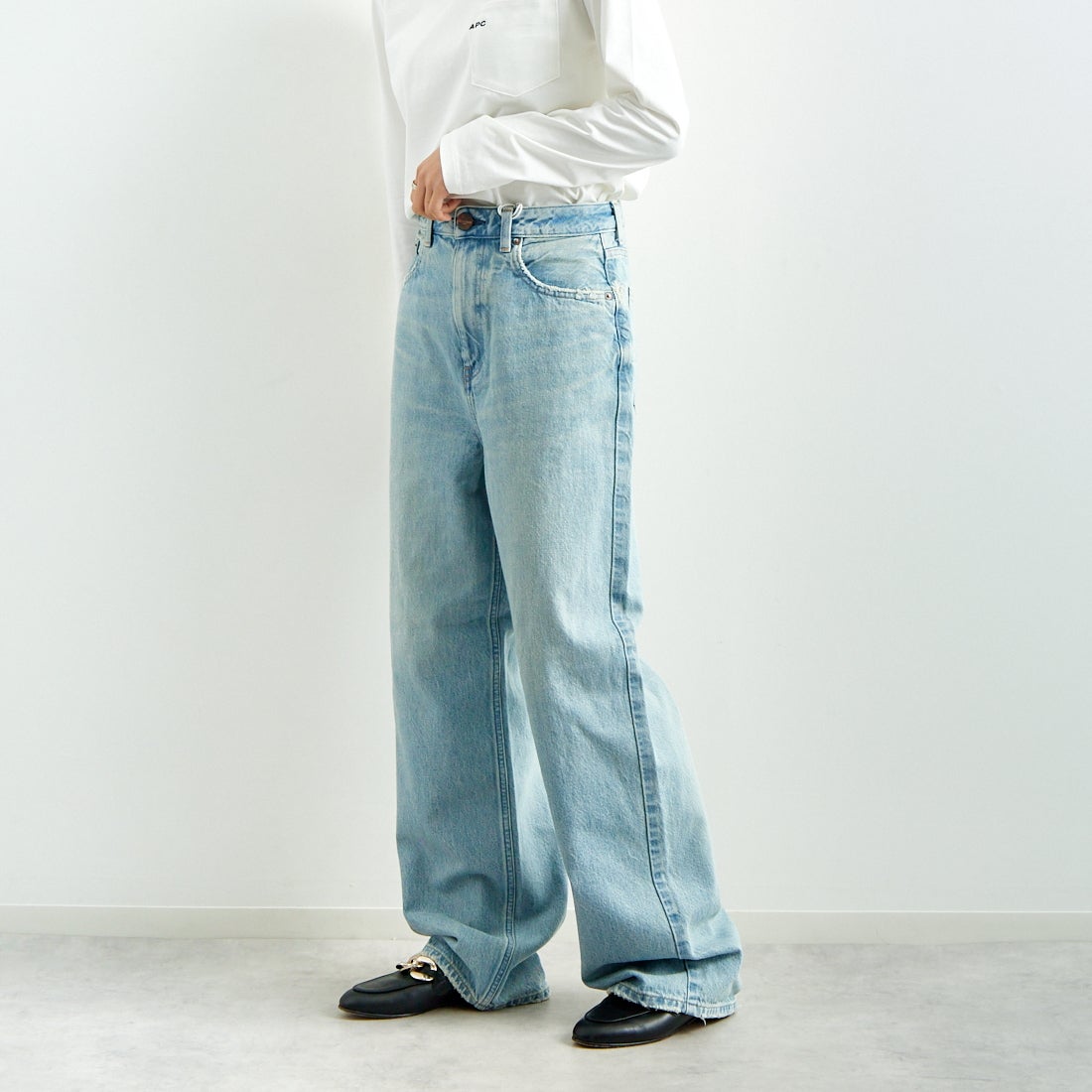 RED CARD TOKYO [レッドカード トーキョー] Dakota ルーズストレートデニム [72W43201TLS] S-TANNED L &&モデル身長：160cm 着用サイズ：24&&