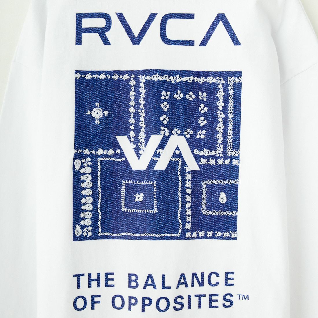 RVCA [ルーカ] バンダナ柄ボックスロゴTシャツ [BF043-051] WHT