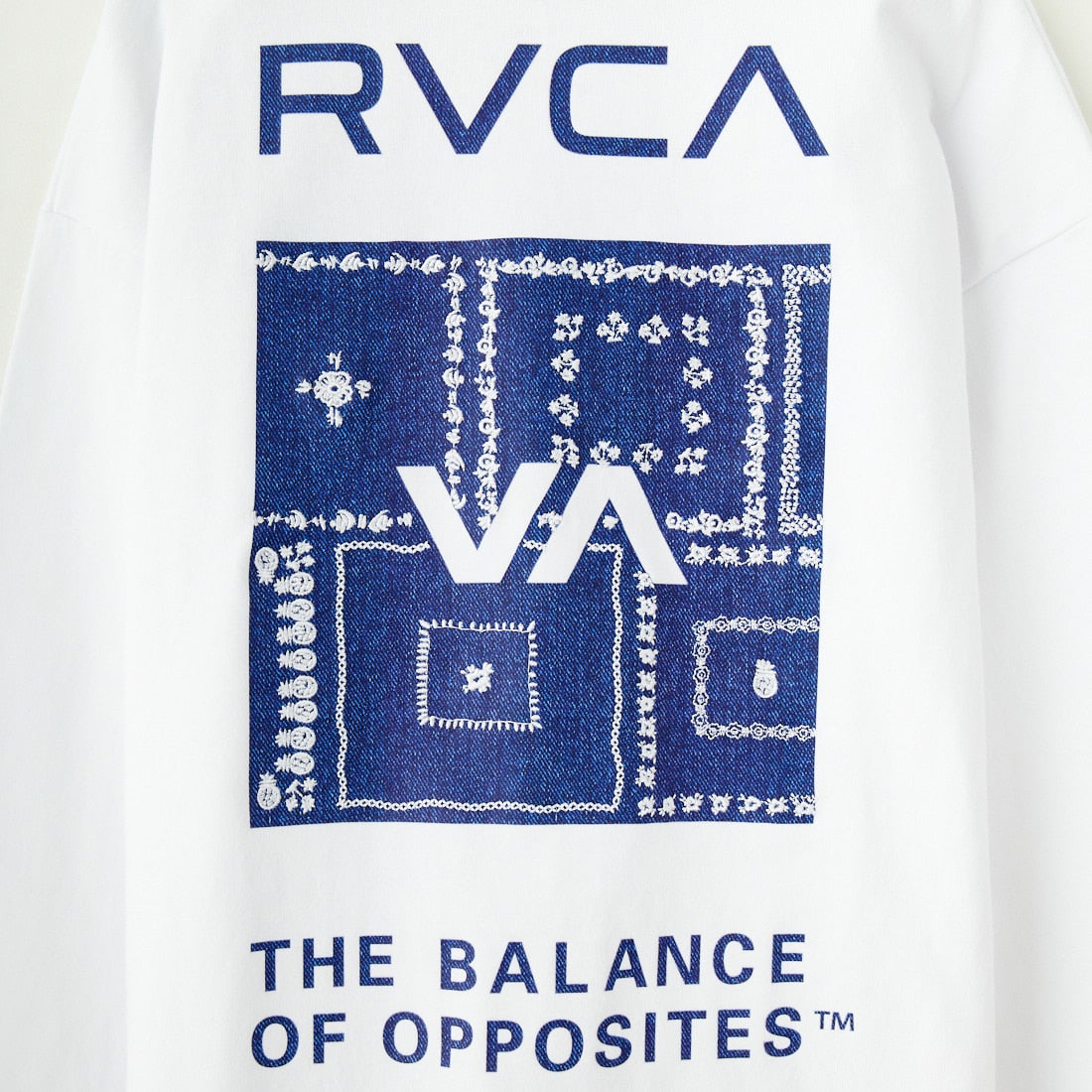 RVCA [ルーカ] バンダナ柄ボックスロゴTシャツ [BF043-051] WHT