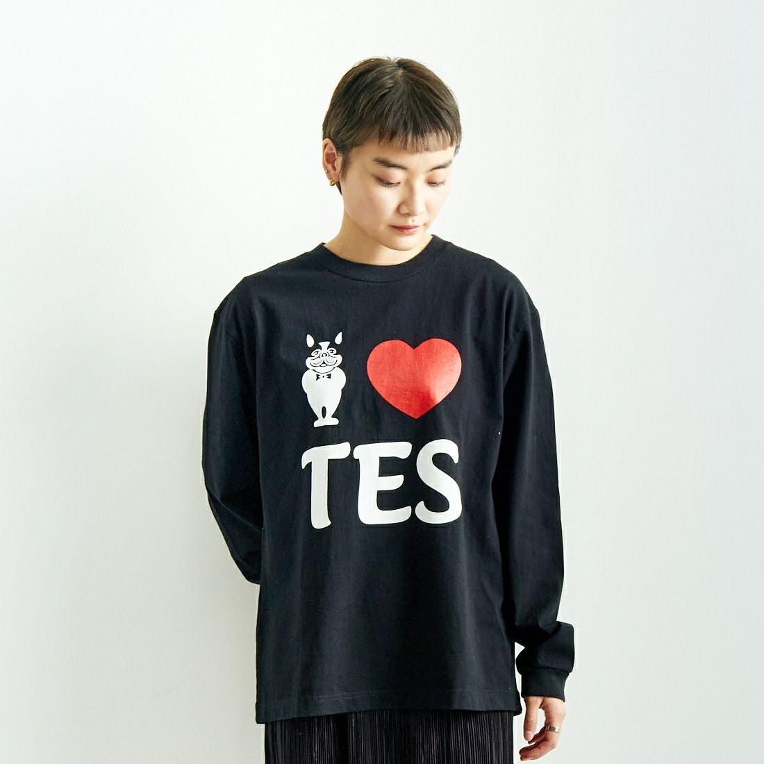 01 BLACK&&モデル身長：160cm 着用サイズ：S&&