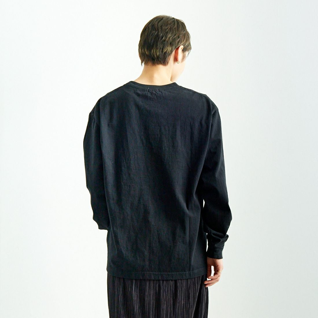 The Endless Summer [エンドレスサマー] I LOVE TES ロングスリーブTシャツ [FH-25374313] 01 BLACK &&モデル身長：160cm 着用サイズ：S&&