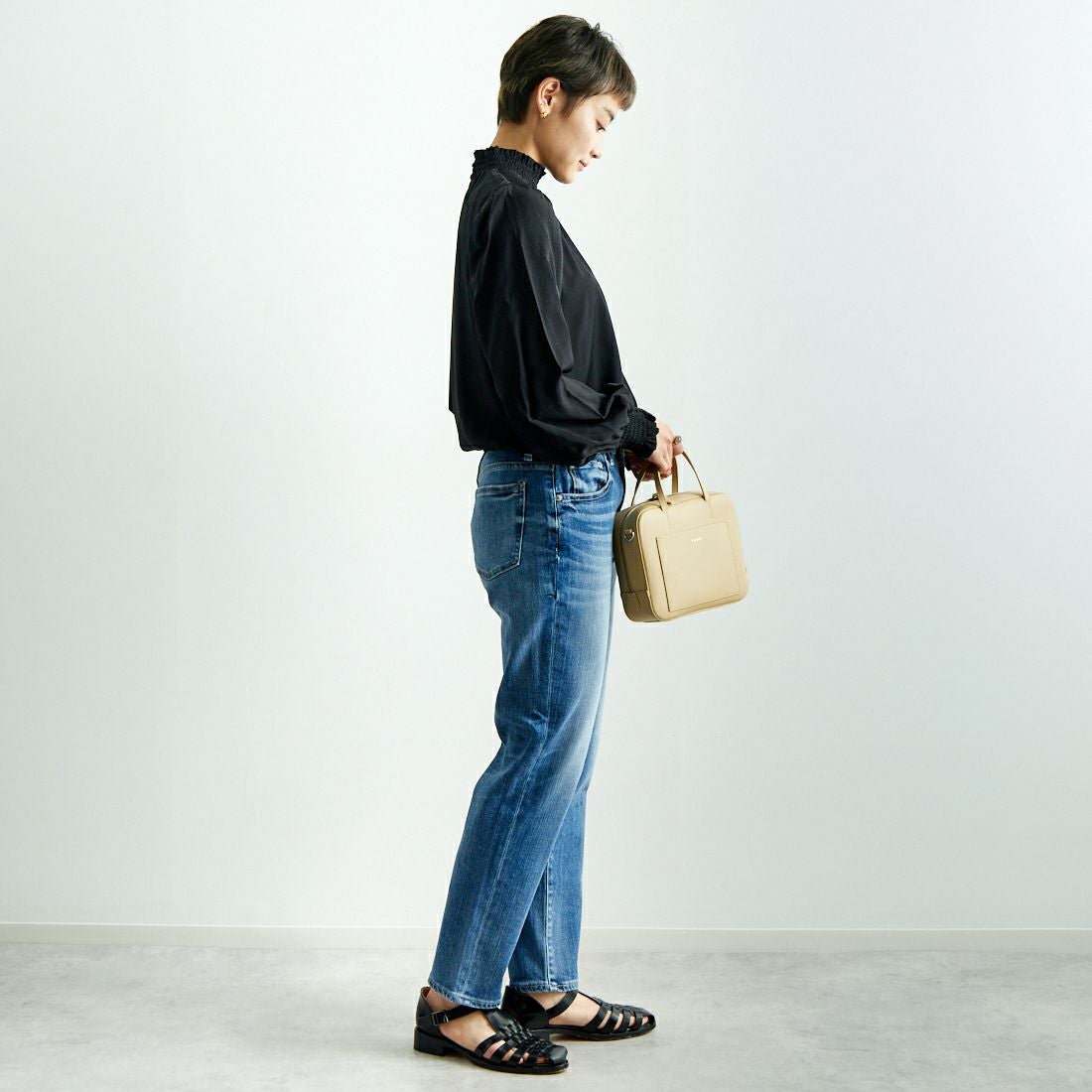 RED CARD TOKYO [レッドカード トーキョー] 35th Anniversary カジュアルテーパードパンツ [26W10001MDU] A-MD USED &&モデル身長：160cm 着用サイズ：24&&