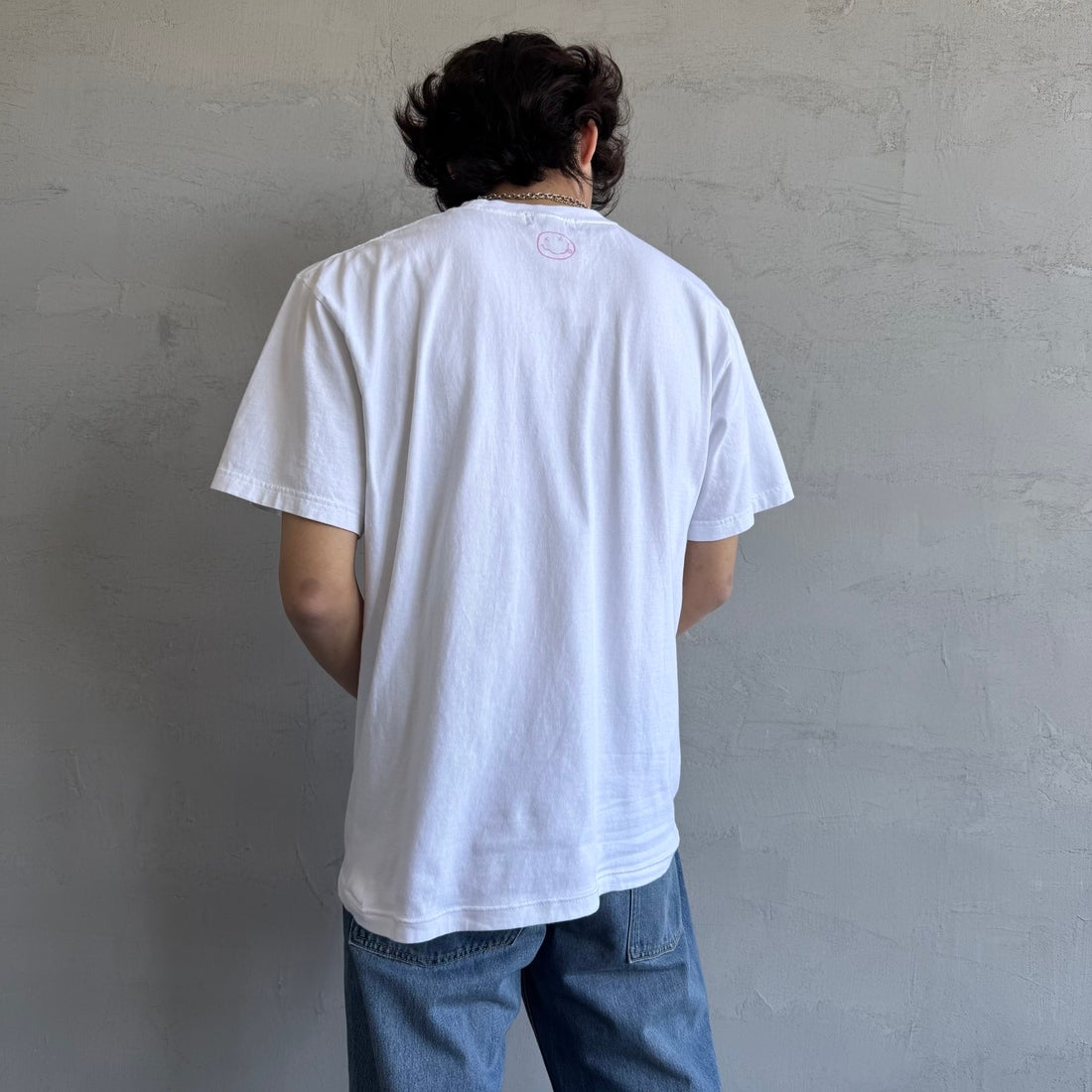 GOOD ROCK SPEED [グッドロックスピード] 別注 NIRVANA フォトプリントロックTシャツ [INTN-031-JF] WHITE &&モデル身長：179cm 着用サイズ：L&&