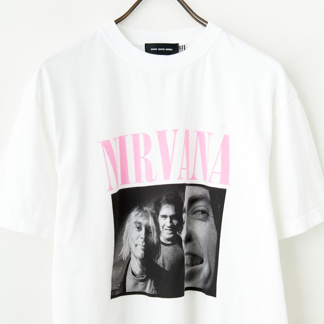 GOOD ROCK SPEED [グッドロックスピード] 別注 NIRVANA フォトプリントロックTシャツ [INTN-031-JF] WHITE