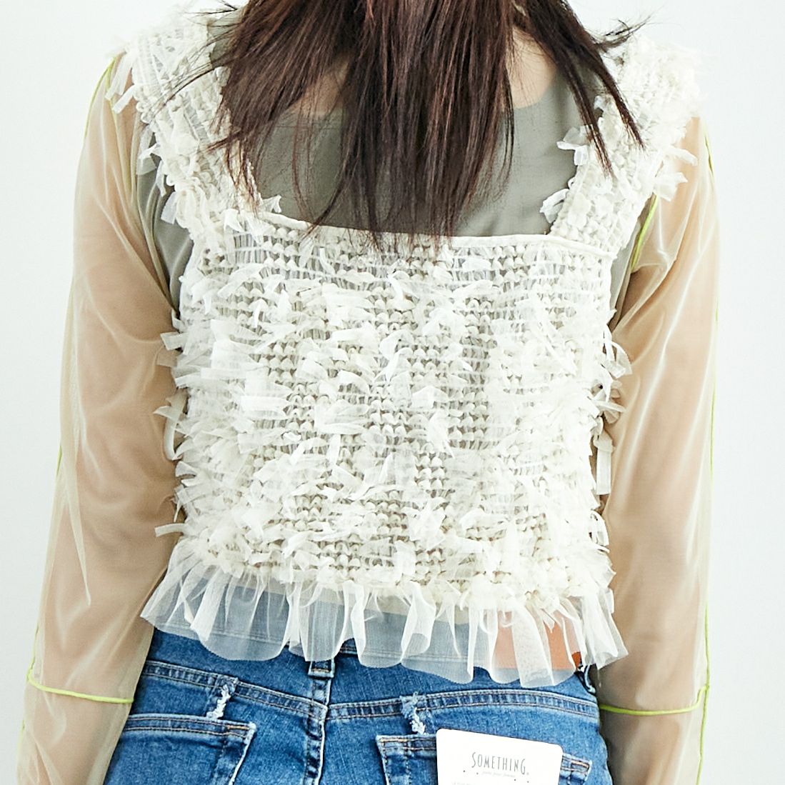 CHIGNON [シニヨン] チュールシアータンクトップ [1546-520NH] O.WHITE