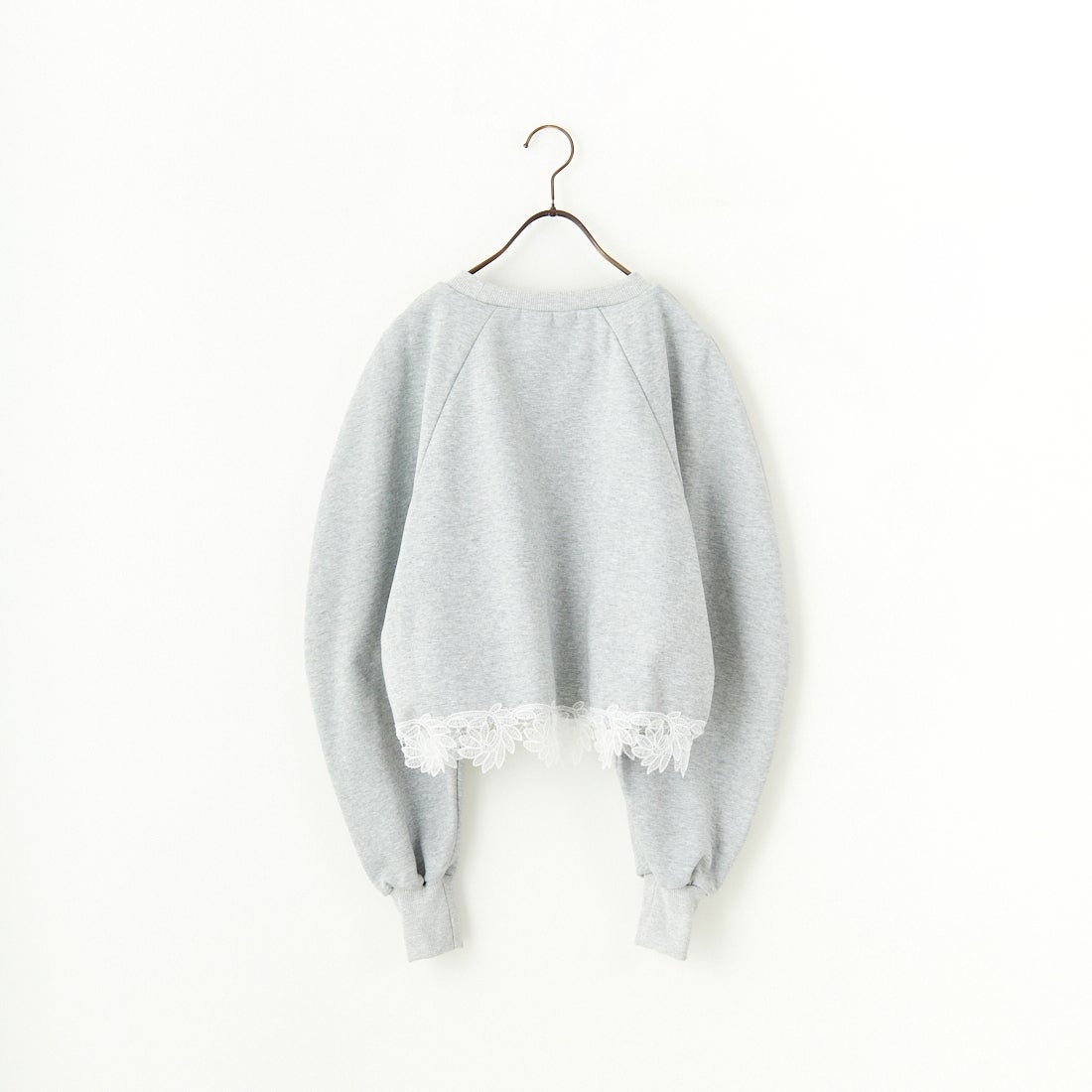 USINE [ユジーヌ] 裾レース裏毛スウェット [2510802] GRAY