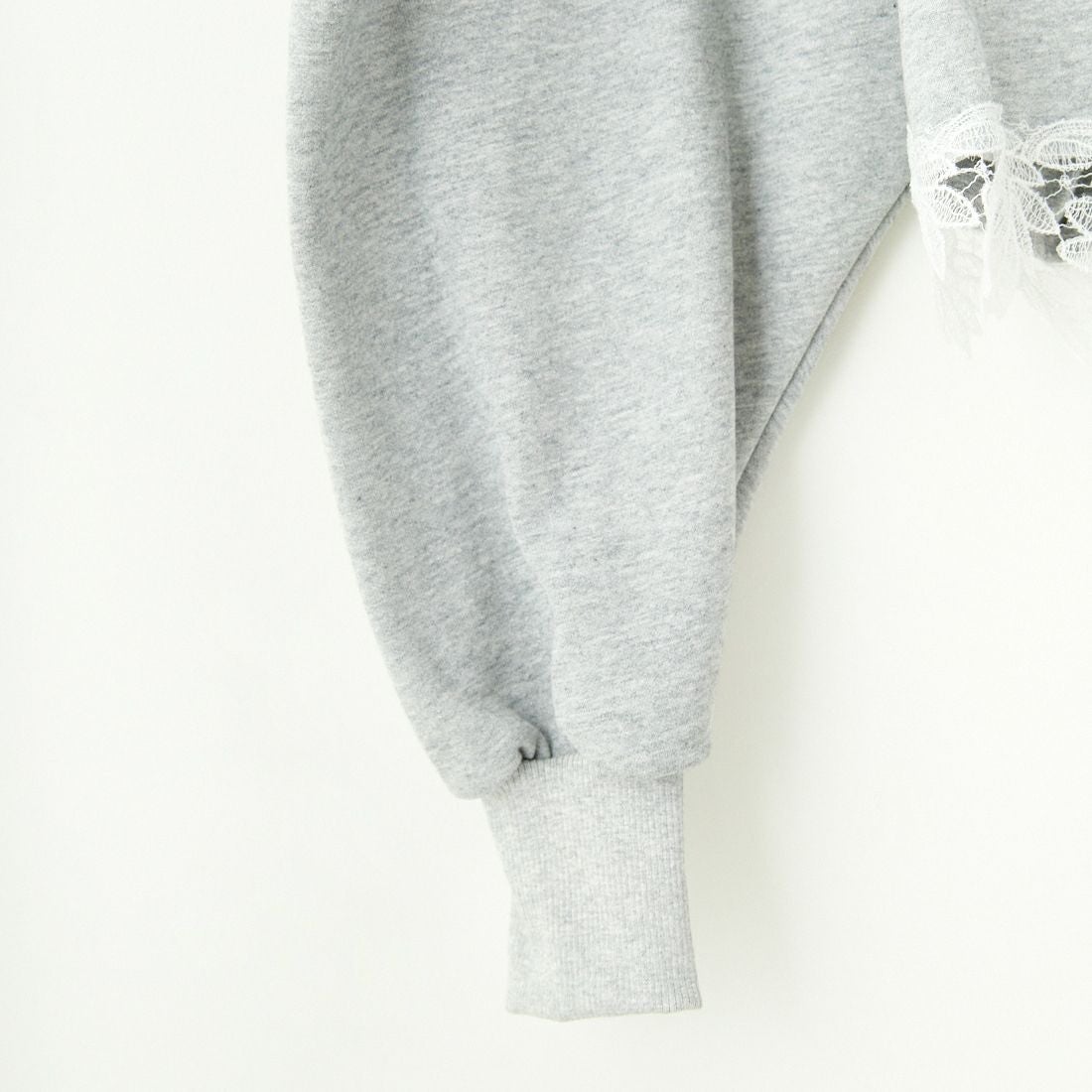 USINE [ユジーヌ] 裾レース裏毛スウェット [2510802] GRAY