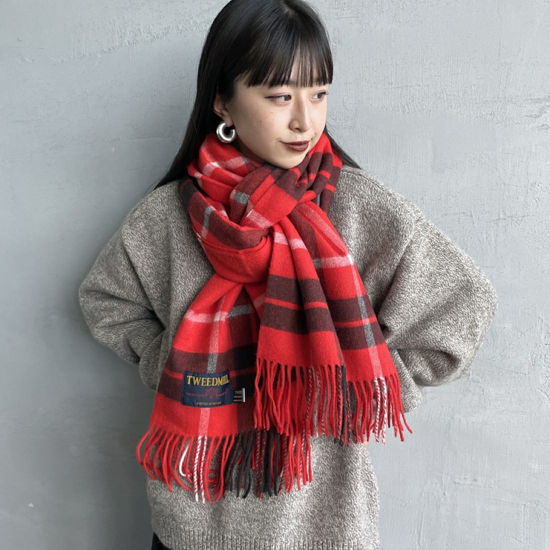 TWEED MILL [ツィードミル] 大判ストール [70-190-WP]｜ジーンズ